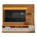 Ver imagem 3 de Painel para Tv até 75 Polegadas Ripado com Rack e Módulo Direito Nature e Off White D'Rossi