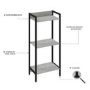 Ver imagem 5 de Estante para Livros Industrial 3 Prateleiras 104cmx45cm Active Yescasa