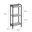 Ver imagem 4 de Estante para Livros Industrial 3 Prateleiras 104cmx45cm Active Yescasa