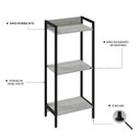 Ver imagem 5 de Estante de Livros Industrial Aço 45CMX104CM 3 Prateleiras Active Yescasa