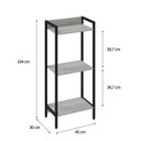 Ver imagem 4 de Estante de Livros Industrial Aço 45CMX104CM 3 Prateleiras Active Yescasa