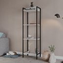 Ver imagem 1 de Estante de Livros Industrial Aço 45CMX146CM Multiuso 4 Prateleiras Active Yescasa