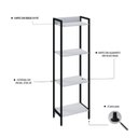 Ver imagem 5 de Estante de Livros Industrial Aço 45CMX146CM Multiuso 4 Prateleiras Active Yescasa
