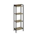 Ver imagem 3 de Estante de Livros Industrial Aço 45CMX146CM Multiuso 4 Prateleiras Active Yescasa Marrom/Carvalho