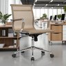 Kit 2 Cadeiras de Escritório Diretor Eames em Tela - Dourada - 12