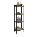 Ver imagem 2 de Estante de Livros Industrial Aço 45CMX146CM Multiuso 4 Prateleiras Active Yescasa Marrom