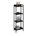 Ver imagem 2 de Estante de Livros Industrial Aço 45CMX146CM Multiuso 4 Prateleiras Active Yescasa Preto/Ônix