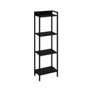 Ver imagem 3 de Estante de Livros Industrial Aço 45CMX146CM Multiuso 4 Prateleiras Active Yescasa Preto/Ônix