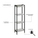 Ver imagem 5 de Estante de Livros Industrial Aço 45CMX146CM Multiuso 4 Prateleiras Active Yescasa