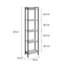 Ver imagem 4 de Estante de Livros Industrial Aço 45CMX187CM Multiuso 5 Prateleiras Active Yescasa