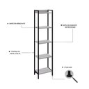 Ver imagem 5 de Estante de Livros Industrial Aço 45CMX187CM Multiuso 5 Prateleiras Active Yescasa