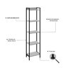 Estante para Livros Industrial Aço Multiuso 5 Prateleiras 187cmx45cm Active Yescasa - 5