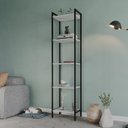 Ver imagem 1 de Estante para Livros Industrial Aço Multiuso 5 Prateleiras 187cmx45cm Active Yescasa