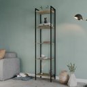 Ver imagem 1 de Estante para Livros Industrial Aço Multiuso 5 Prateleiras 187cmx45cm Active Yescasa