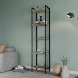 Estante para Livros Industrial Aço Multiuso 5 Prateleiras 187cmx45cm Active Yescasa - 1