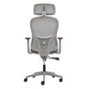 Ver imagem 4 de Cadeira Ergonômica Nr 17 Presidente Prime Encosto Mesh Apoio de Cabeça e Braços Ajustáveis Cinza