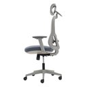 Ver imagem 3 de Cadeira Ergonômica Nr 17 Presidente Prime Encosto Mesh Apoio de Cabeça e Braços Ajustáveis Cinza
