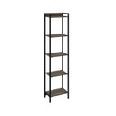 Ver imagem 3 de Estante de Livros Industrial Aço 45CMX187CM Multiuso 5 Prateleiras Active Yescasa Marrom/Carvalho Dark