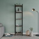 Ver imagem 6 de Estante de Livros Industrial Aço 45CMX187CM Multiuso 5 Prateleiras Active Yescasa Marrom/Carvalho Dark