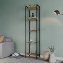 Ver imagem 1 de Estante de Livros Industrial Aço 45CMX187CM Multiuso 5 Prateleiras Active Yescasa Marrom