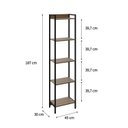 Ver imagem 4 de Estante para Livros Industrial Aço Multiuso 5 Prateleiras 187cmx45cm Active Yescasa
