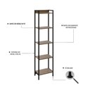 Ver imagem 5 de Estante de Livros Industrial Aço 45CMX187CM Multiuso 5 Prateleiras Active Yescasa Marrom