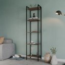 Ver imagem 1 de Estante para Livros Industrial Aço Multiuso 5 Prateleiras 187cmx45cm Active Yescasa