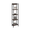 Ver imagem 2 de Estante de Livros Industrial Aço 45CMX187CM Multiuso 5 Prateleiras Active Yescasa Marrom/Nogal