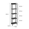 Estante para Livros Industrial Aço Multiuso 5 Prateleiras 187cmx45cm Active Yescasa - 4