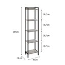 Ver imagem 4 de Estante de Livros Industrial Aço 45CMX187CM Multiuso 5 Prateleiras Active Yescasa