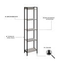 Ver imagem 5 de Estante de Livros Industrial Aço 45CMX187CM Multiuso 5 Prateleiras Active Yescasa