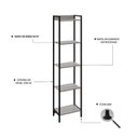 Ver imagem 5 de Estante para Livros Industrial Aço Multiuso 5 Prateleiras 187cmx45cm Active Yescasa