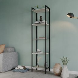 Estante para Livros Industrial Aço Multiuso 5 Prateleiras 187cmx45cm Active Yescasa - 1
