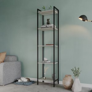 Estante para Livros Industrial Aço Multiuso 5 Prateleiras 187cmx45cm Active Yescasa
