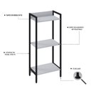 Ver imagem 5 de Estante de Livros Industrial Aço 45CMX104CM 3 Prateleiras Active Yescasa