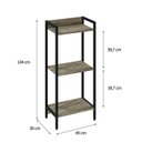 Ver imagem 4 de Estante para Livros Industrial 3 Prateleiras 104cmx45cm Active Yescasa