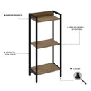 Ver imagem 5 de Estante de Livros Industrial Aço 45CMX104CM 3 Prateleiras Active Yescasa Marrom