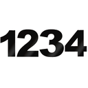 Ver imagem 1 de Número Residencial Kit 4 Und em Acm com Dupla Face 3m Preto