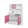 Cozinha Infantil Brinquedo Educativo Completa com Armário Fogão Pia e Geladeira:rosa - 4