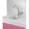 Cozinha Infantil Brinquedo Educativo Completa com Armário Fogão Pia e Geladeira:rosa - 8