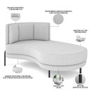 Ver imagem 5 de Sofá Chaise Longue Living Lucca Direito D02 Bouclê Branco B-53