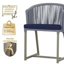 Ver imagem 4 de Mesa com 6 Cadeiras de Jantar Roma 120cm e Noronha em Alumínio Fendi Corda Náutica Estofado 10 Trama