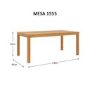 Ver imagem 3 de Mesa de Jantar 180cm 1555nc com 2 Cadeiras 1557nc e 2 Bancos 1556nc Nature Rústico Claro Finestra