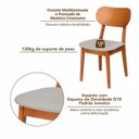 Ver imagem 6 de Kit 4 Cadeiras Madeira Maciça Multilaminada e Estofada Letícia Yescasa