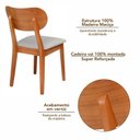 Ver imagem 5 de Kit 4 Cadeiras Madeira Maciça Multilaminada e Estofada Letícia Yescasa