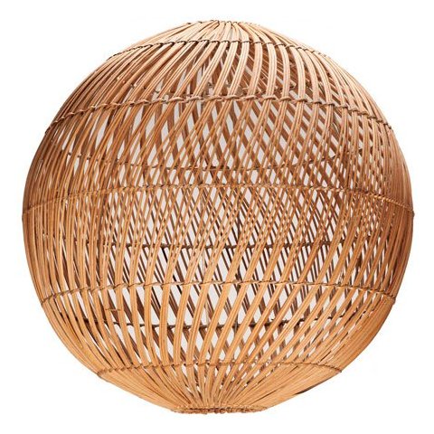 Lanterna cúpula decorativa em rattan 60x33 cm