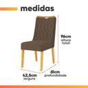 Ver imagem 4 de Conjunto Sala de Jantar Mesa Tampo em Vidro 1,20m Maria 4 Cadeiras Bel
