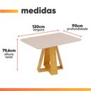 Ver imagem 3 de Conjunto Sala de Jantar Mesa Tampo em Vidro 1,20m Maria 4 Cadeiras Bel