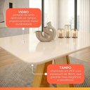 Ver imagem 6 de Conjunto Sala de Jantar Mesa Tampo em Vidro 1,20m Maria 4 Cadeiras Bel