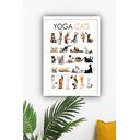 Ver imagem 1 de Quadro Decorativo Yoga Gatos - 70x50cm:moldura Branca
